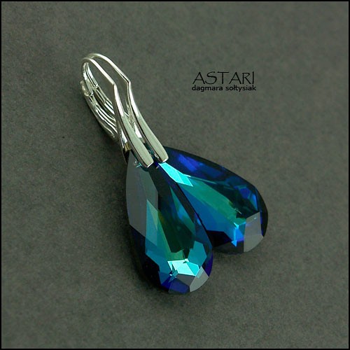 kryształ SWAROVSKI TEARDROP - BERMUDA BLUE Astari