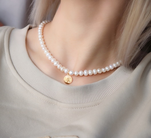 Choker z naturalnych pereł srebro Coccola JEWELLERY