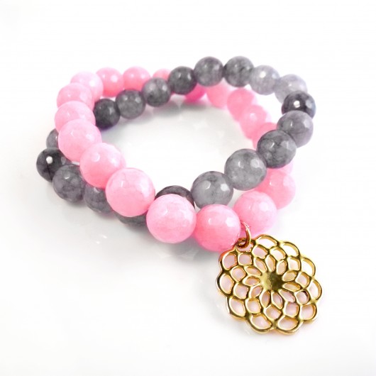 PROMOCJA! Bransoletki Pink & Grey  labonita