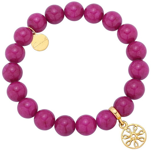 BRANSOLETKA: jadeit + srebro 925 pozłacane Coccola JEWELLERY