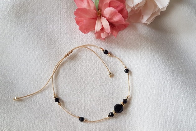 bransoletki z kamieni naturalnych Bransoletka z Czarnym Onyksem