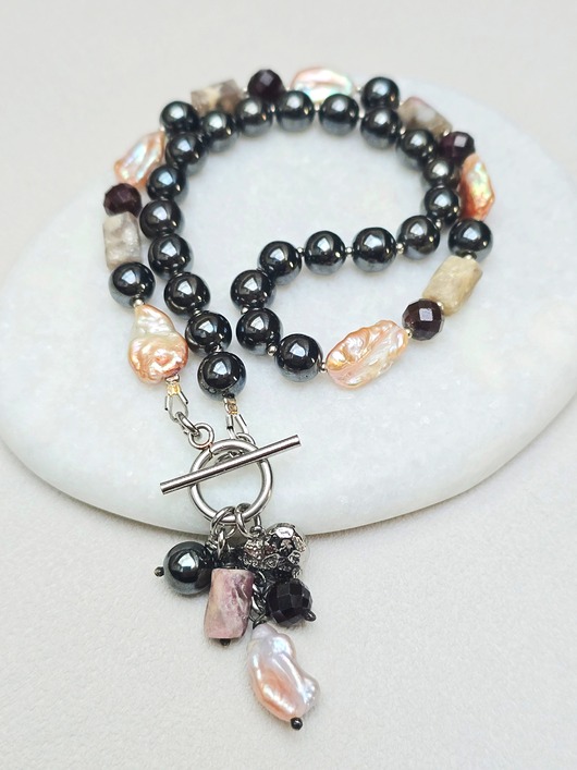 naszyjniki - inne Naszyjnik Grafitowe Love