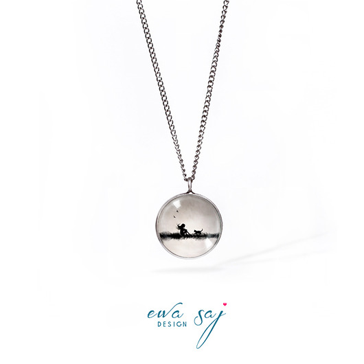 wisiory Star Girl Classic Kot, simple naszyjnik