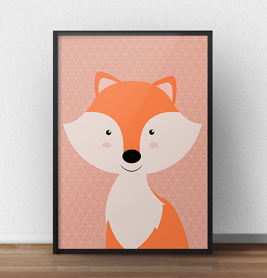 Plakat dla dzieci ze scandi lisem - 30x40 scandiposter