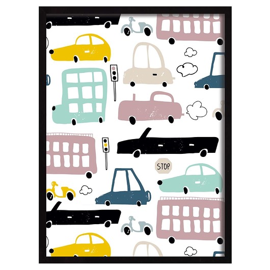 obrazy i plakaty do pokoju dziecięcego Obrazek Colorful Traffic II 30x40cm