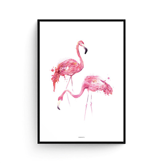 Plakat Flamingi 2 COLORMINT