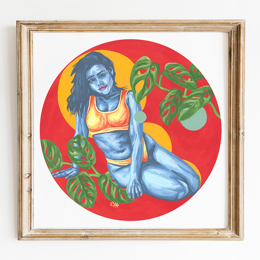 Print "Tondo z Monsterą" effe colors