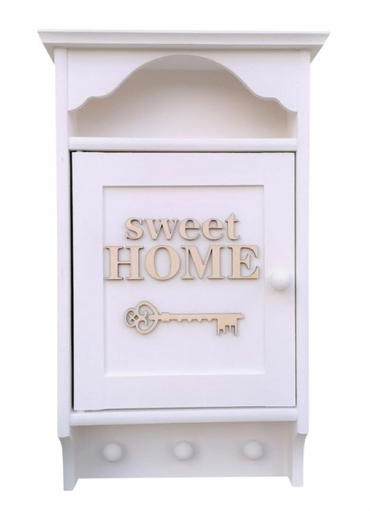 dodatki - różne Białą Szafka na klucze - Sweet Home-nr13