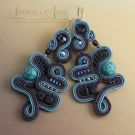 kolczyki soutache Kolczyki sutasz 651