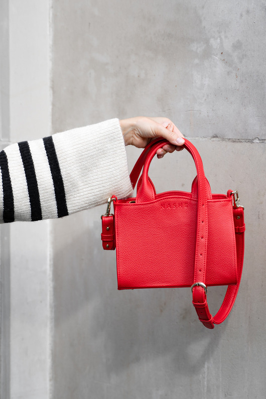 torby na ramię Czerwona torebka skórzana - Glam Bag
