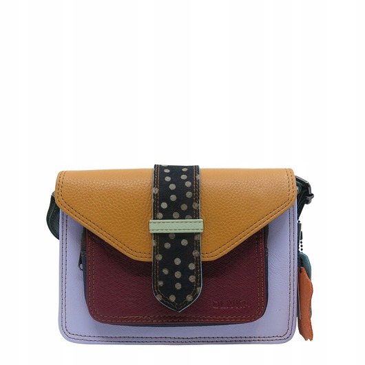 torby na ramię Torebka skórzana dwustronny odwracalny pasek damska listonoszka eko OLIVKA