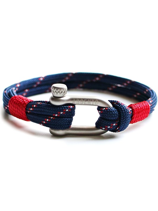 biżuteria męska Sportowa Męska bransoletka paracord szekla