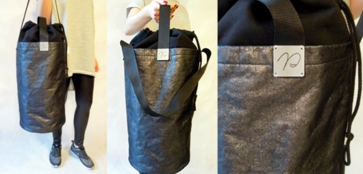 czarna metaliczna torba - worek oversize provoke
