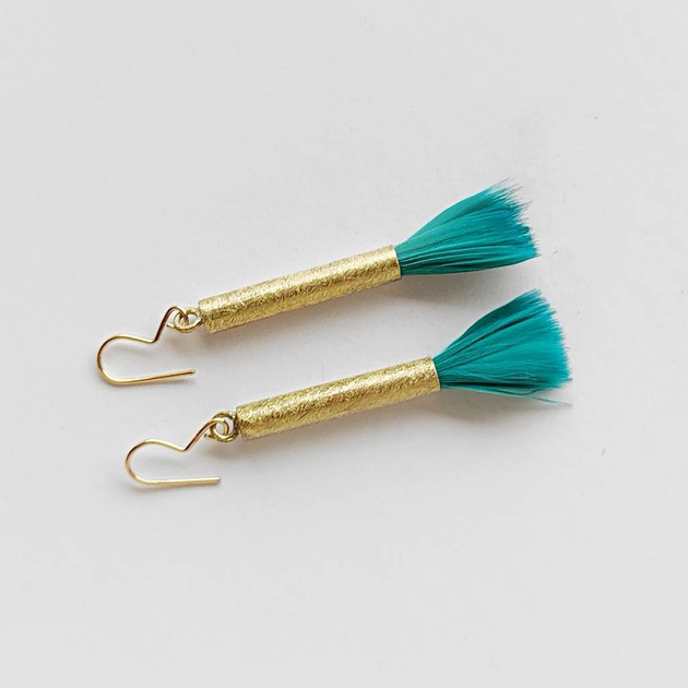 kolczyki z piórami PIÓRKO kolczyki