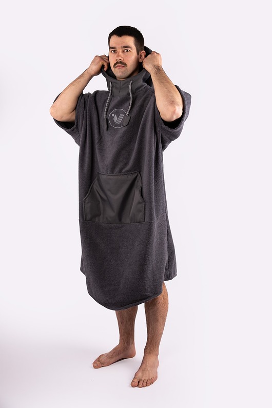 płaszcze i kurtki męskie Surf poncho plażowe ANTRACYT personalizowane x3szt