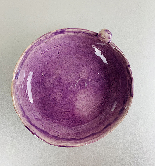 talerzyk z kulką Violet AGABA pracownia ceramiczna