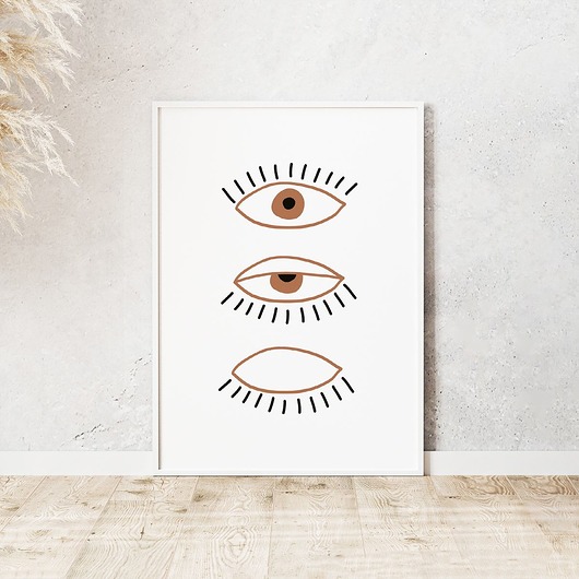 Plakat abstrakcyjny Oczy trochę na ścianę