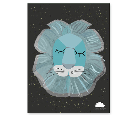 Plakat /grafika do pokoju dziecięcego Space Lion Humpty Dumpty Room Decoration