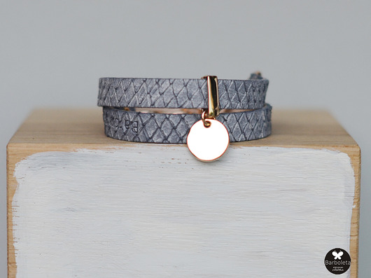lea snake grey gold ring barboleta