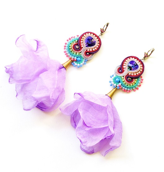 kolczyki soutache Sutaszowe kolczyki BANWOL1