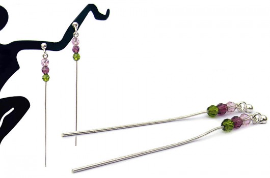 BRILLIANT - Long Green and Violet Marisella