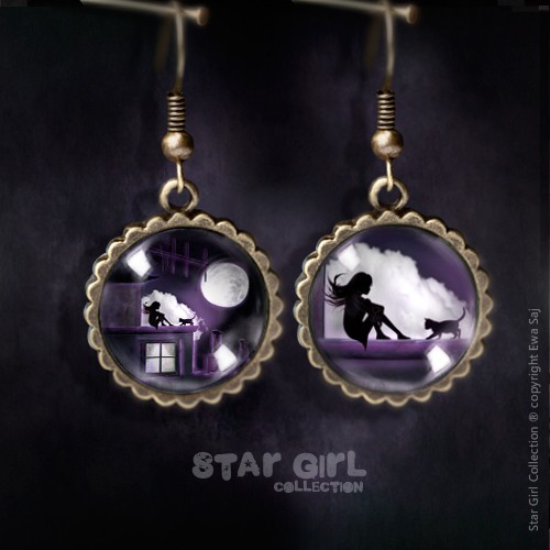 Star Girl collection, romantyczne kolczyki Ewa Saj Fotografie