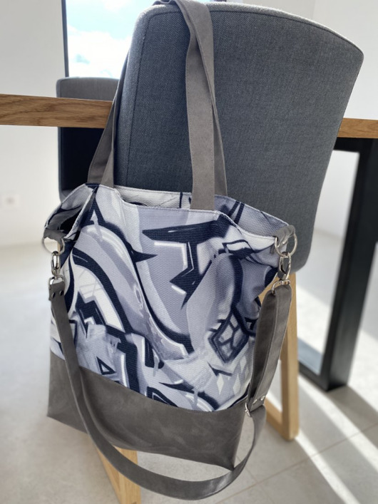 torby XXL Torba hobo XXL - print gfaffiti monochromatyczne