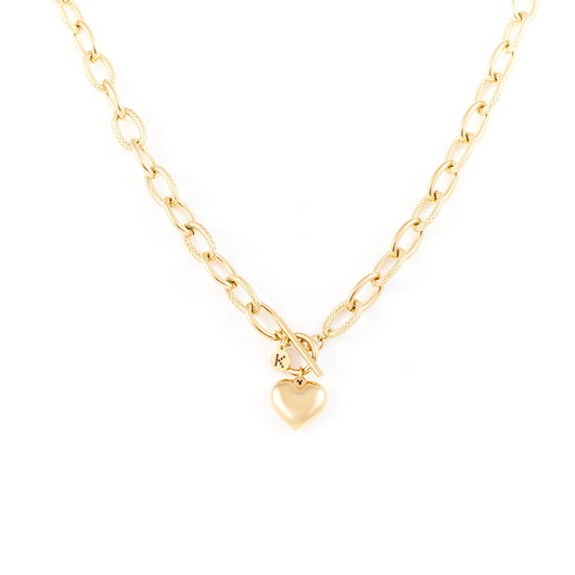 złote naszyjniki Ozdobny łańcuch z sercem