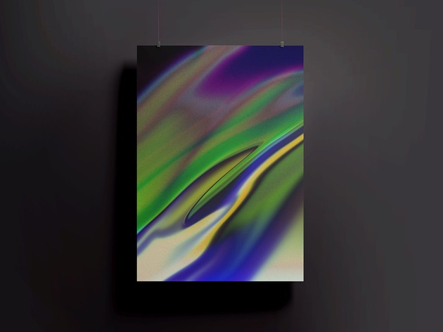 grafiki i ilustracje Plakat - abstrakcja - Petrol - A4 lub 30x40