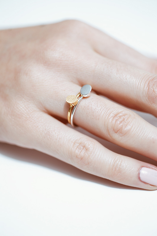 pierścionek  LUNA/złocony/szroniony Daria Siwiak Jewellery