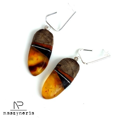 Wood&Amber Kolczyki Maszyneria