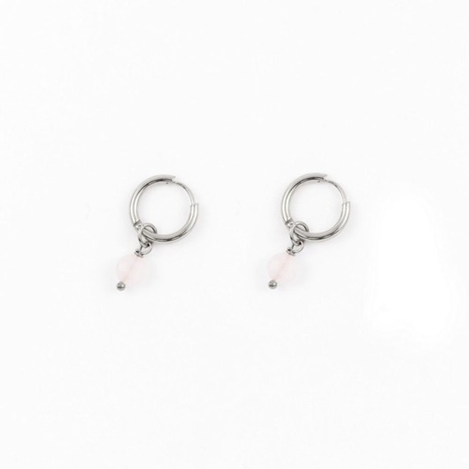 kolczyki - inne Kamień miłości - kolczyki koła ze stali szlachetnej