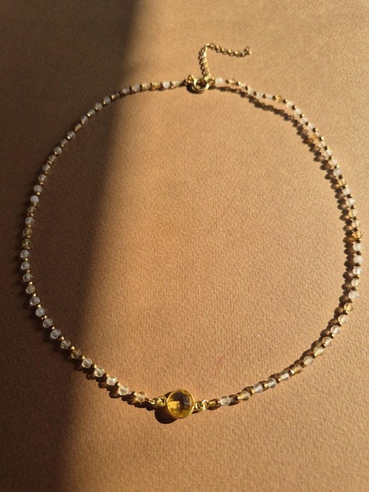 chokery Naszyjnik obfitości z cytrynów i pozłacanego srebra