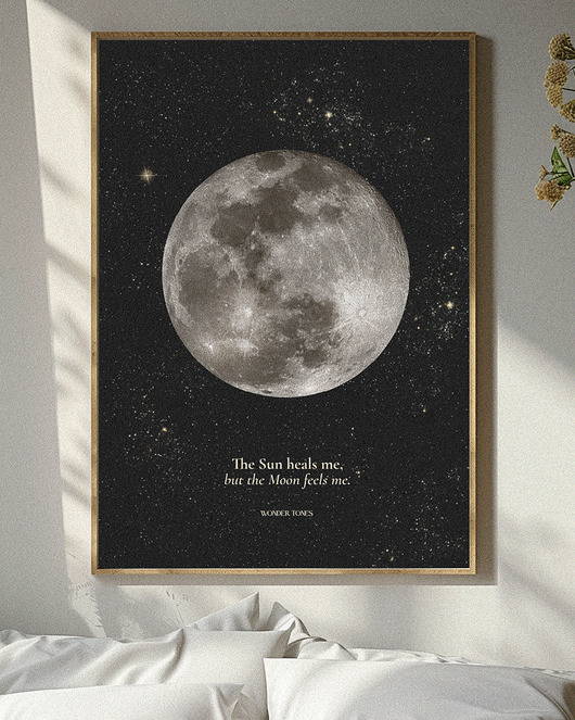 plakaty Plakat Moon 50x70cm Black
