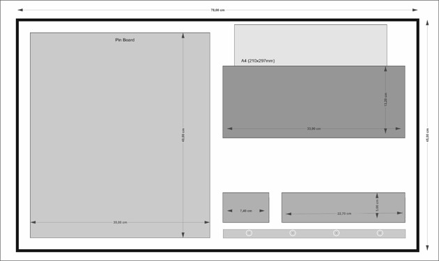 przechowywanie - różne Organizer ścienny 78x45 cm - oferta spacjalna