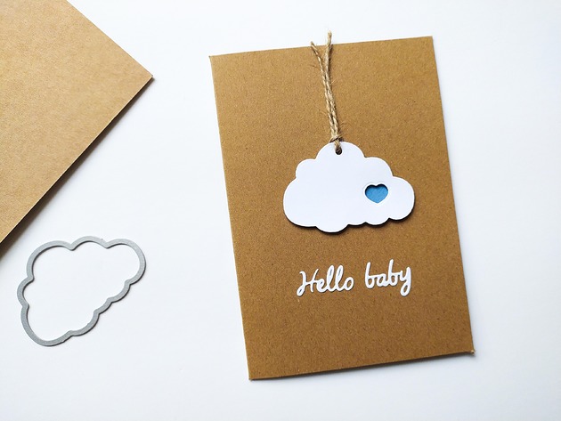 kartki scrapbooking Kartka Hello baby