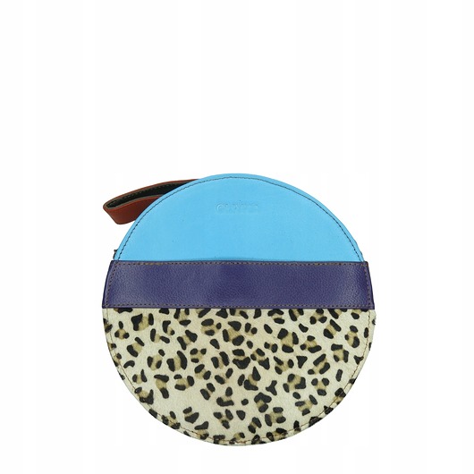 torby na ramię Torebka listonoszka skórzana okrągła skóra naturalna elegancka eko OLIVKA