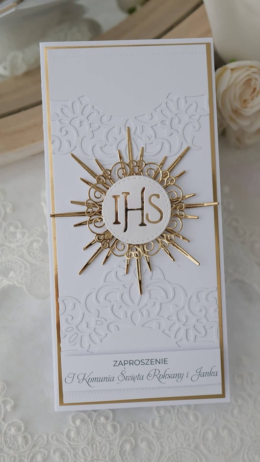 zaproszenia na komunię Zaproszenie na Pierwszą Komunię Świętą dla dziewczynki