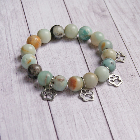 bransoletki z kamieni naturalnych 4 łapki - na prezent dla zwierzoluba :)