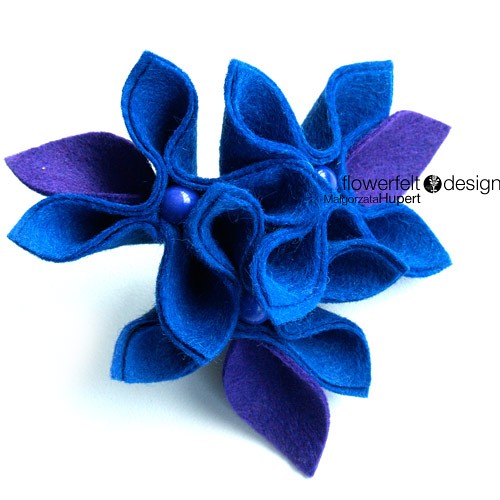 ultramaryna z fioletem FlowerFelt Design