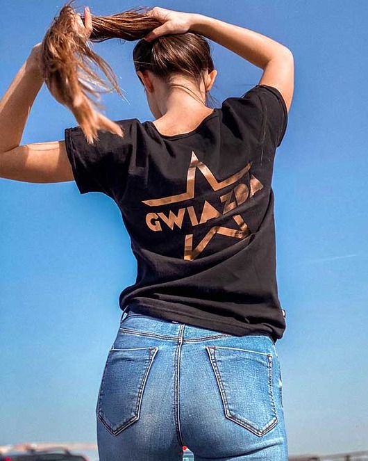 t-shirt damskie Koszulka damska gwiazda