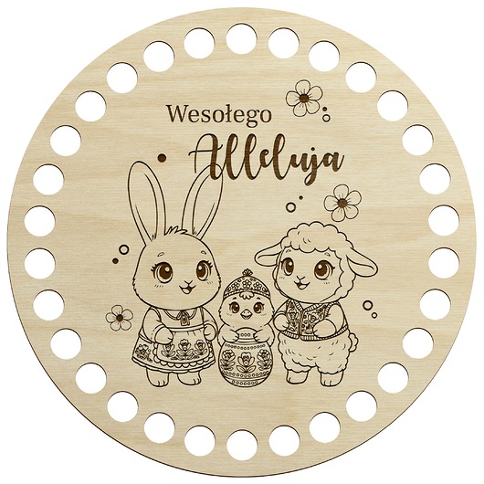 ozdoby wielkanocne Dno Spód do Szydełkowania Makramy KOŁO Baza 15 cm WIELKANOCNA do Koszyczka