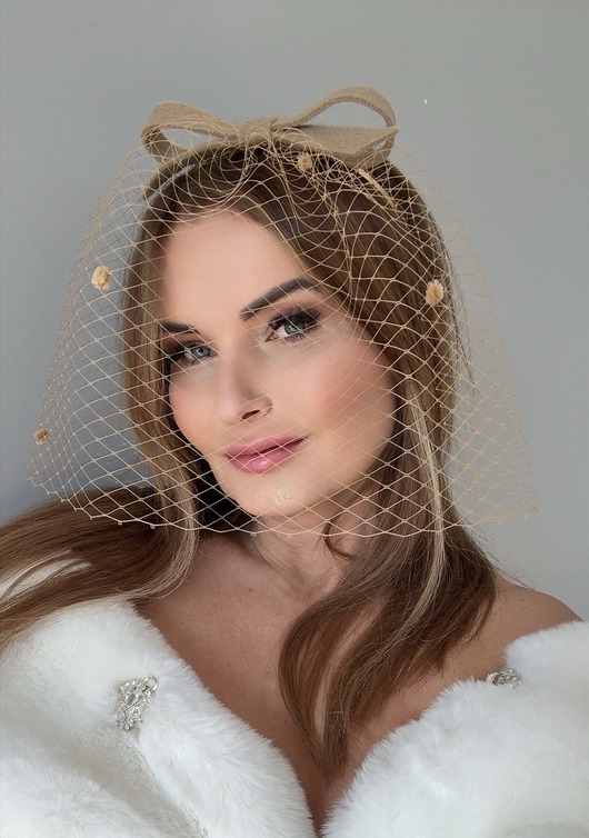 fascynatory Fascynator filcowy MIA beżowy /oraz inne kolory