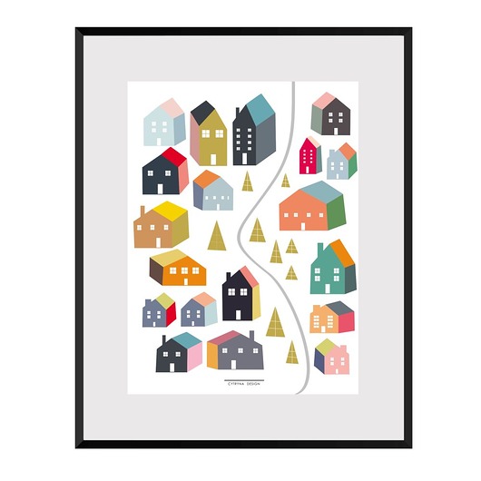 plakat miasteczko Cytryna design