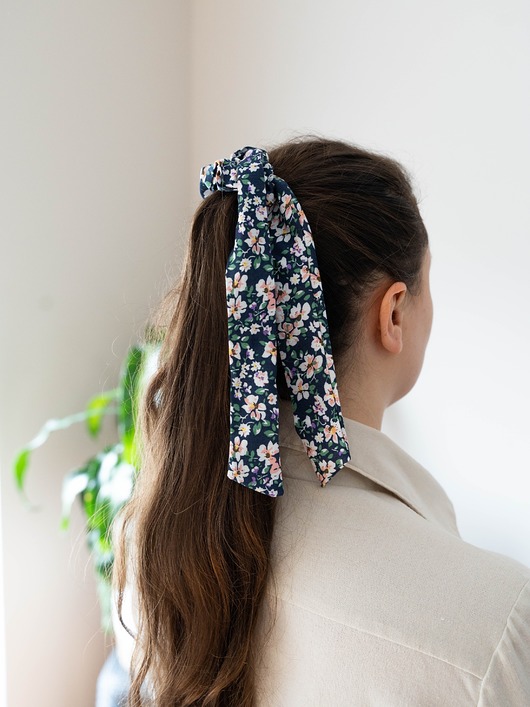 gumki do włosów Scrunchie/ frotka Kwiaty wiskoza