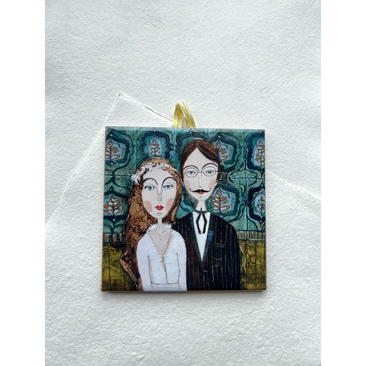 Ślub - inne Kafle ceramiczne - personalizowana para