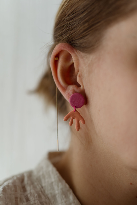 kolczyki z masy plastycznej Sztyfty Matisse mini