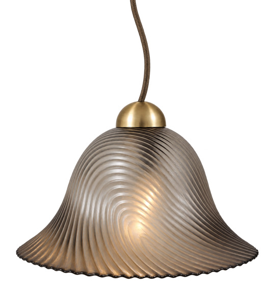 lampy wiszące Lampa wisząca Putzler, lata 70., formowane szkło