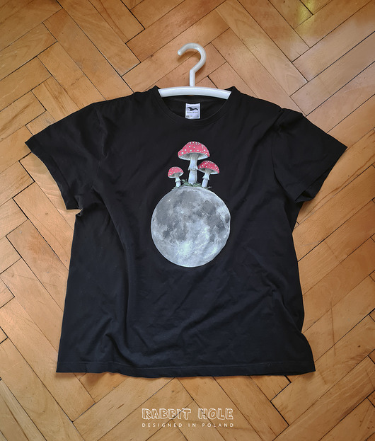 t-shirty męskie Tshirt 100% bawełna - Muchomory Księżyc