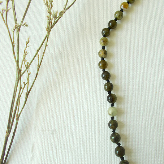 kolie Zielony granat Naszyjnik